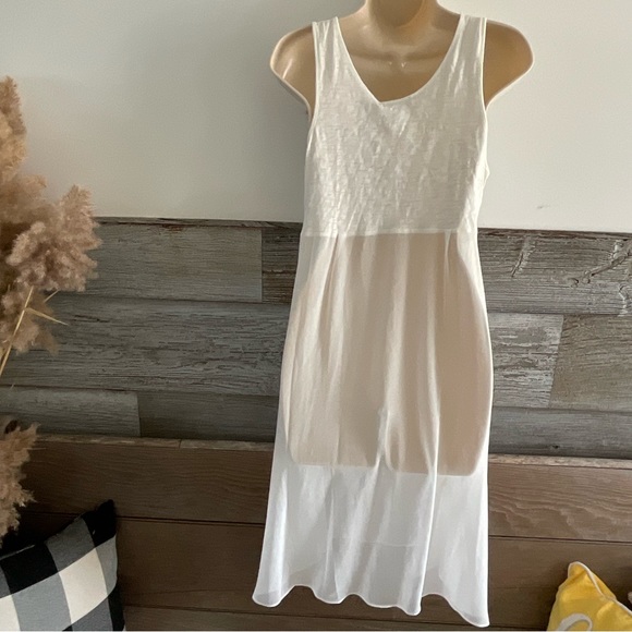Mint Velvet ivory tank sheer dress NWT size US 10 - Picture 3 of 4